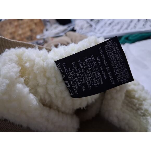 Beautiful Giant Mens size Large Corduroy Sherpa Tan Trucker Grungecore Jacket - Picture 7 of 12